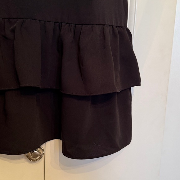 LOFT Black Ruffle Dress - Picture 2 of 5